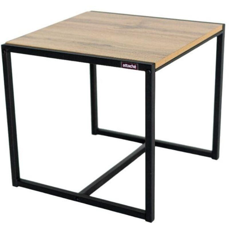фото Стол журнальный TI_Attache Онега-3 490x490x455 мет черр/ЛДСП дуб вотан