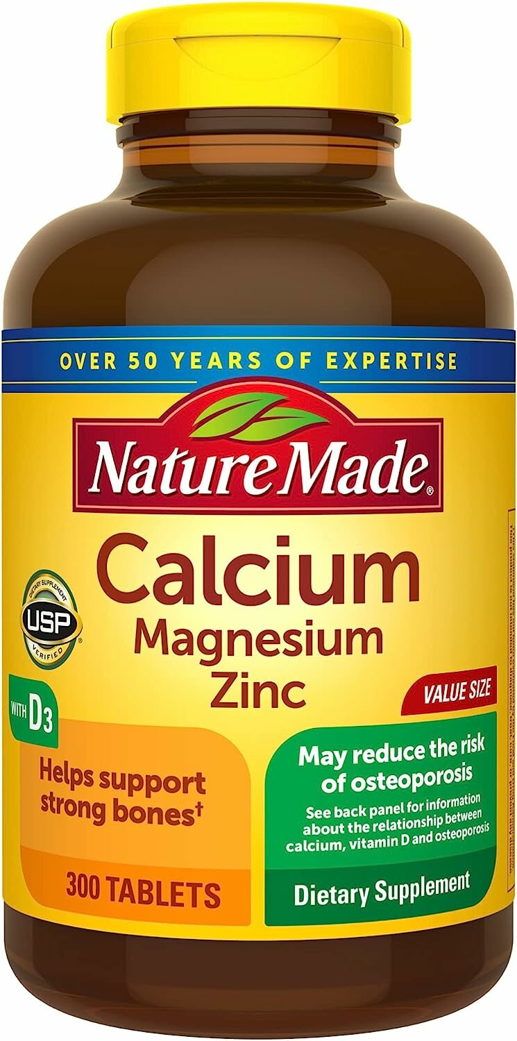 Nature Made Calcium & Magnesium With Zinc (300шт) - Кальций, магний, цинк