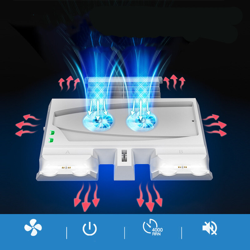 Многофункциональная 5 в 1 док-станция зарядное устройство охлаждающая подставка MyPads IV-P5249 для PS5