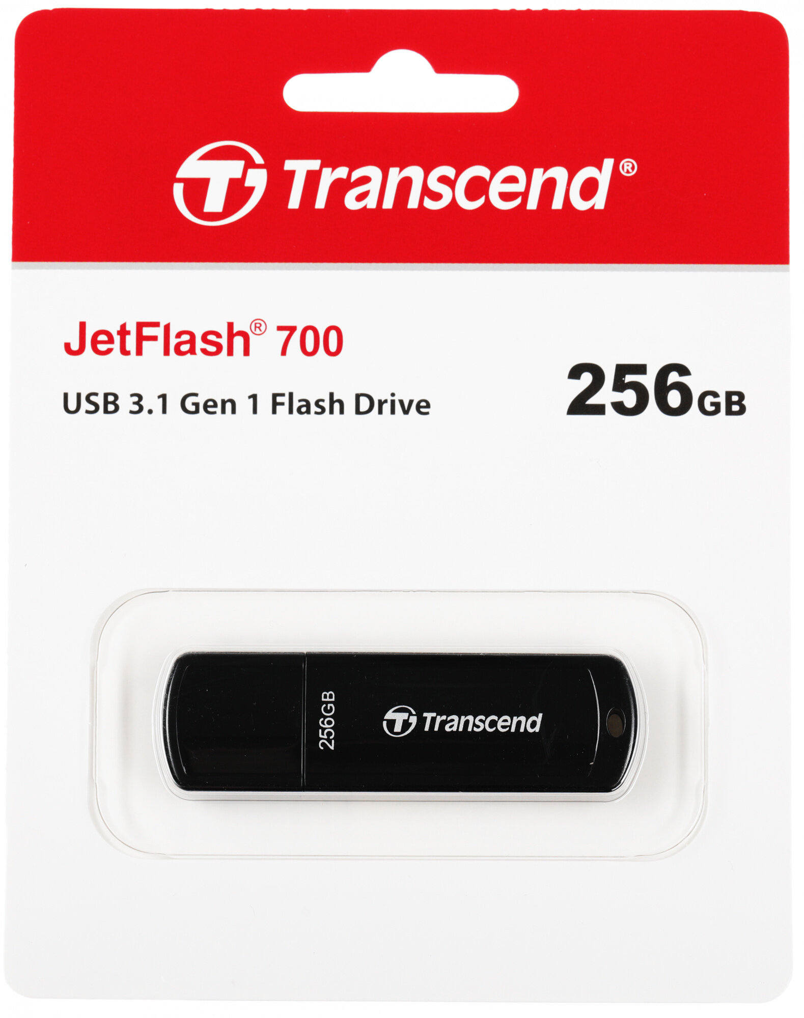 Флеш-накопитель TRANSCEND JetFlash 700 256GB black (TS256GJF700) — фото 1