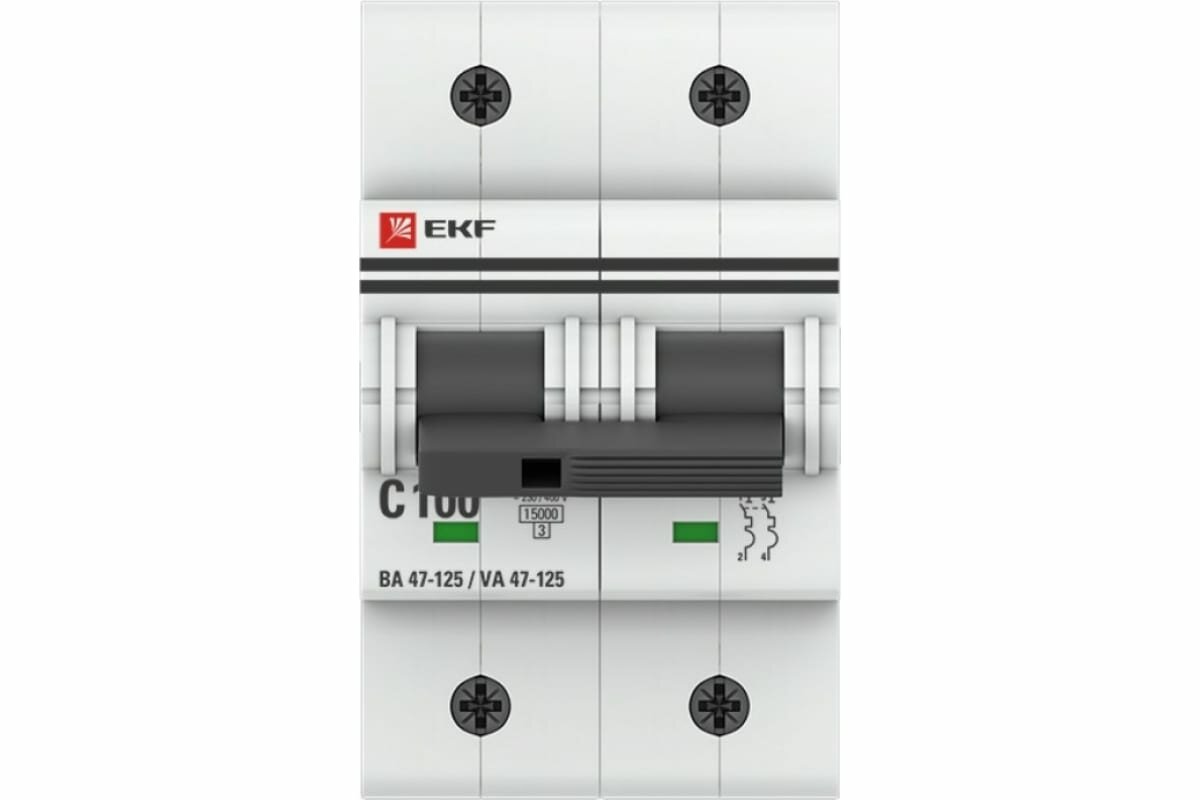 mcb47125-2-100C Автоматический выключатель ВА 47-125 2P 100А (C) 15кА PROxima EKF - фото №9