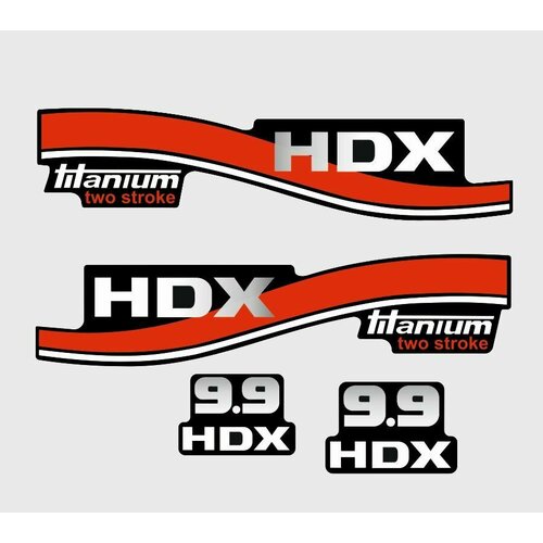 фото Наклейка лодочного мотора hdx 9.9 titanium нет бренда