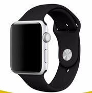 Ремешок силиконовый Sport Band для Apple Watch 38/40/41 mm. Черный