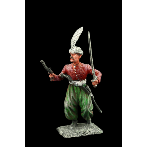 Оловянный солдатик SDS: Офицер провинциальной пехоты йерликулу, XVIII век. Османская империя коллекционная оловянная миниатюра солдатик в масштабе 54мм 1 32 офицер линейной пехоты франция 1809 13г