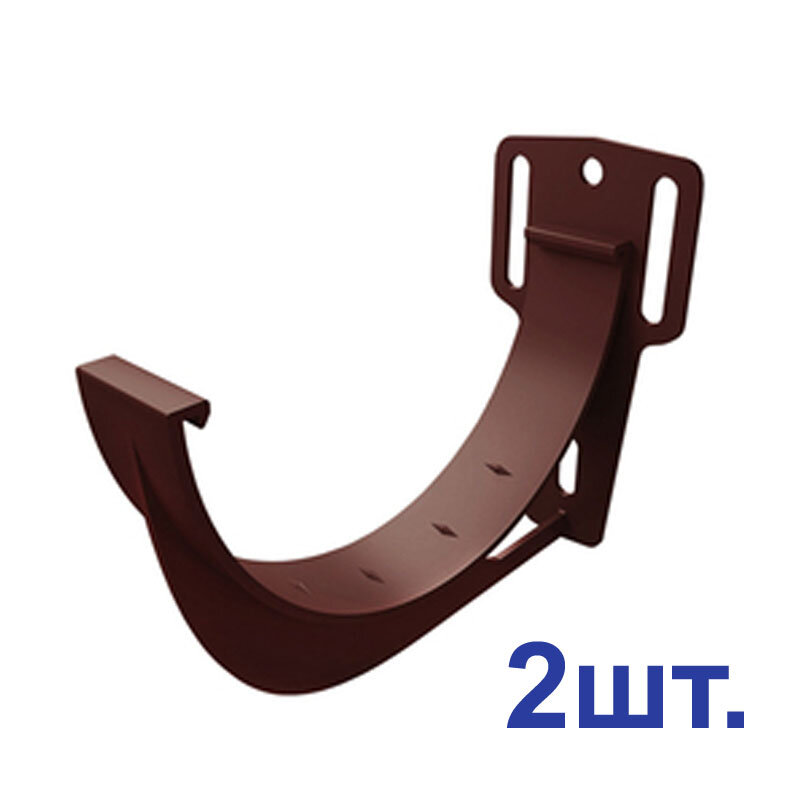 фото Кронштейн желоба пластиковый d120 мм шоколад RAL 8017 (2 шт.)