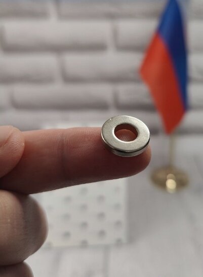 Неодимовый магнит кольцо 15х7х3 мм. Набор магнитиков-6шт - фотография № 4
