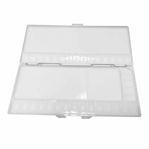 Палитра пластиковая прямоугольная с крышкой ShinHanArt 35 ячеек + 2 круглые