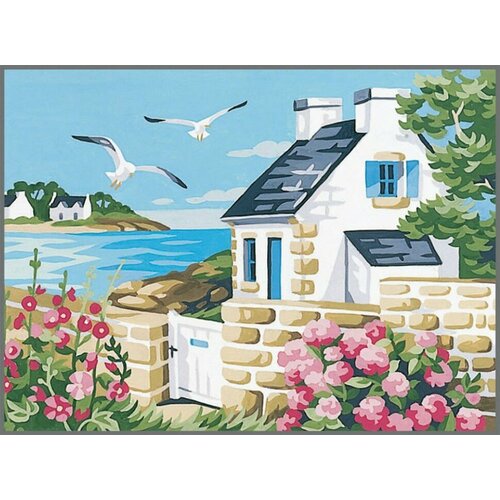 Le Petit Coin Breton (Малый гостиный Бретон) #9880131-00092 Royal Paris Канва-страмин с рисунком 30 x 22 см, 2 рисунка на канве Гобелен