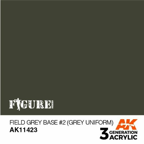 AK11423 Краска акриловая 3Gen Field Grey Base #2 (Grey Uniform)