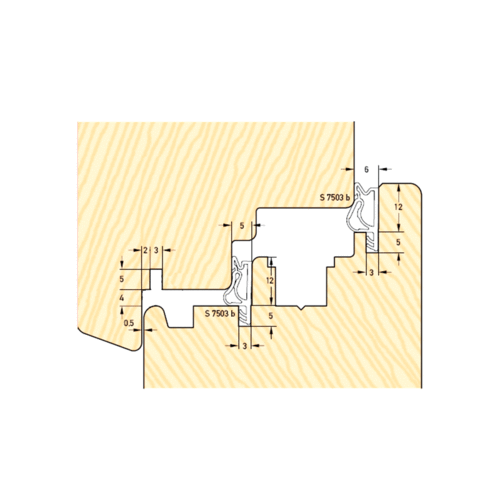 Уплотнитель для деревянных евроокон на наплав и фальц створки, ширина паза 3 мм, ТЭП, белый RAL 9016, 200 м