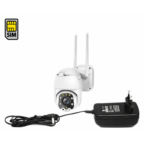 Беспроводная 4G уличная поворотная 3Mp IP-камера с SIM картой HDком SE111-3MP-4G Sim F1692EU - 4G камера Запись в облако амазон и на SD карту 885700₽