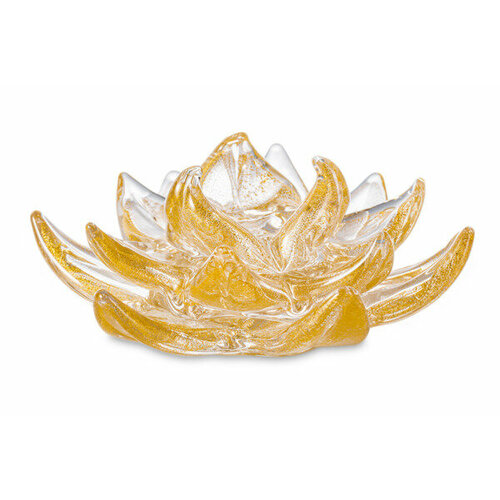 Фигурка Duccio di Segna Лотос 21 см, хрусталь, золотистая