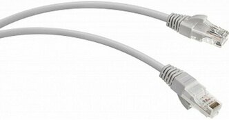 Патч-корд Wrline F/UTP (Hyperline) WR-PC-RJ45-FTP-5E-0.3-GY, категория 5е, 2xRJ45, экранированный, серый, LSZH, 0.3м