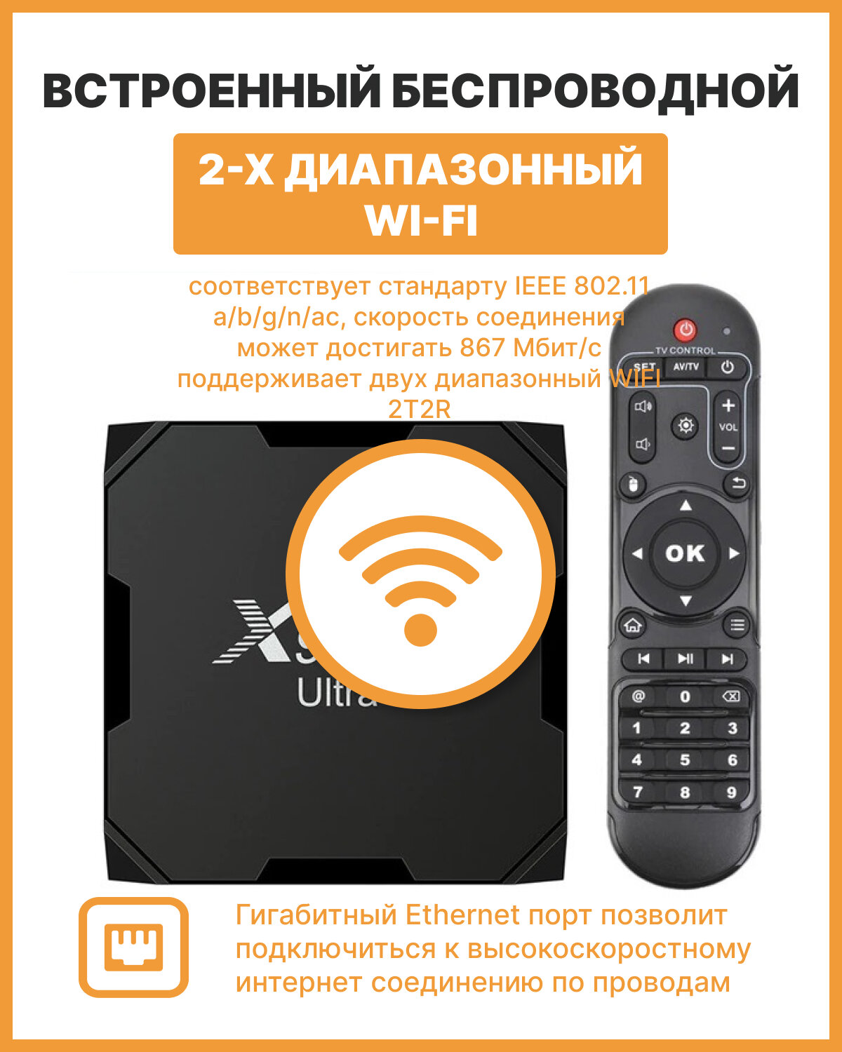 Smart приставка X96 Max Plus Ultra S905X4 Смарт-ТВ-бокс Андроид110 HD 8K