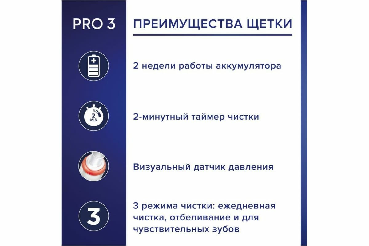 Электрическая зубная щетка Oral-B Pro 3 3500 Duo, цвет: белый и черный - фото №12