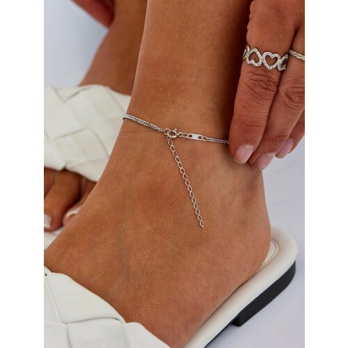 Браслет Nasip, серебро, 925 проба, родирование, длина 23 см.