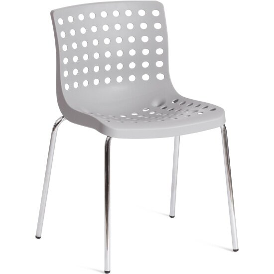 Стул Tetchair SKALBERG (mod. C-084-A) / 1 шт. в упаковке металл/пластик, 46 х 56 х 79 см, Grey (серый) / Chrome (хром)