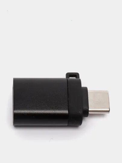 Переходник TYPE-C USB 3.0 адаптер OTG черный, высокая скорость передачи, 1 штука — фото 1