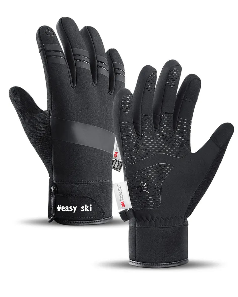 Перчатки для лыжников "Зимние" черные размер М
