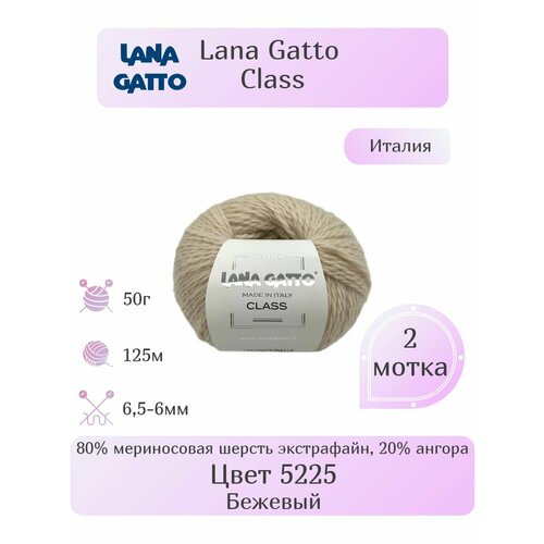 Пряжа Lana Gatto Class пряжа класс class 80% меринос экстрафайн 20% ангора упаковка 10шт lana gatto цвета 03705