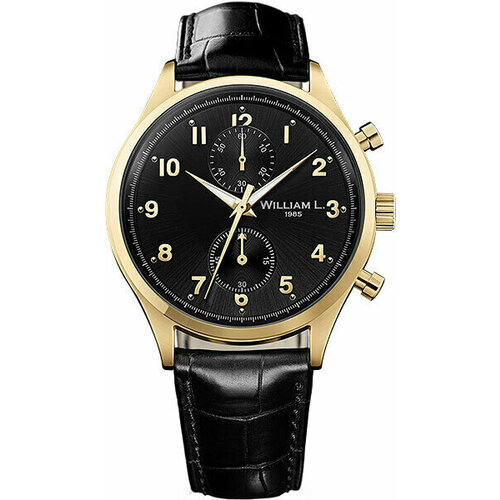 Наручные часы William L. Классика, черный, белый наручные часы william l классика черный серебряный