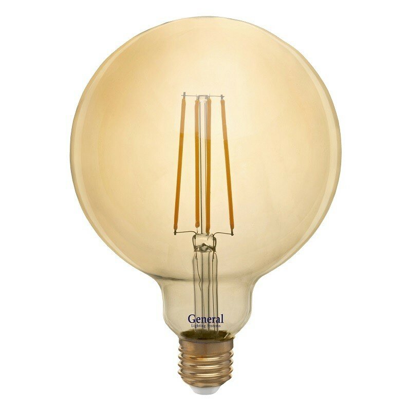 Лампа GLDEN-G125S-10-230-E27-2700 Золотая, цена за 1 шт