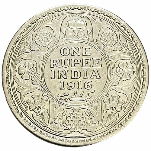 Британская Индия 1 рупия 1916 г. (Калькутта) британская индия колония король георг v 1 рупия 1919 года