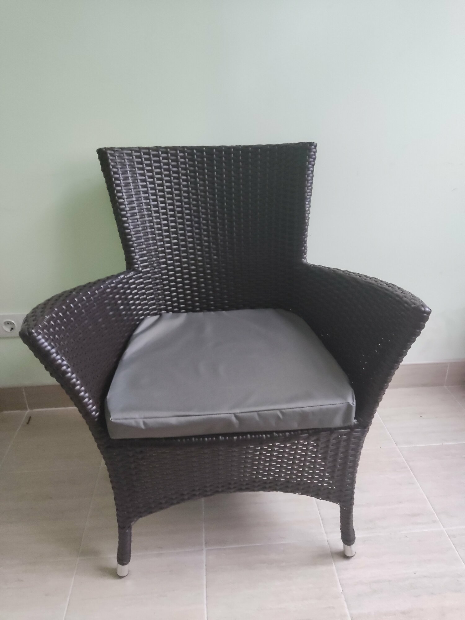 Плетеное кресло Кипр, алюминий, искусственный ротанг