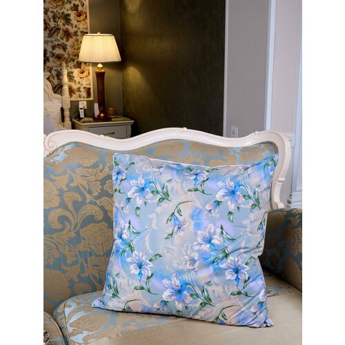 Натуральная большая, декоративная и интерьерная, подушка для сна 70х70 пуховая, в подарок на годовщину, на день рождения, 