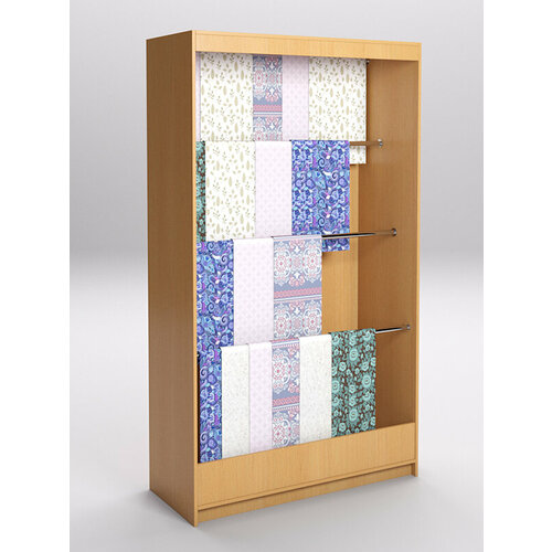 Стеллаж из ДСП для одежды, тканей и штор №2Б-1200, Бук Бавария 120 x 50 x 210 см