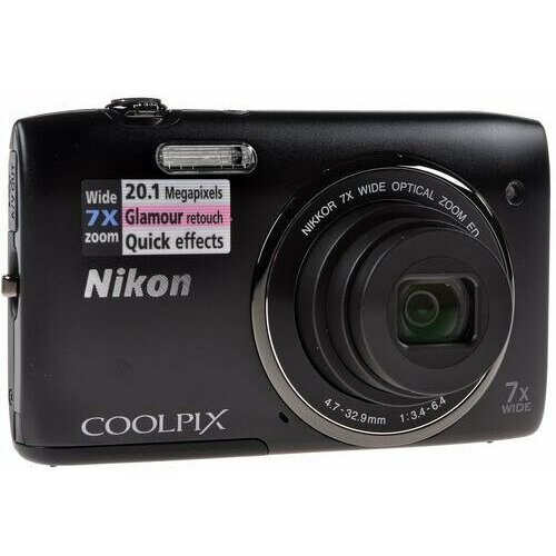 Фотоаппарат Nikon Coolpix S3400, черный