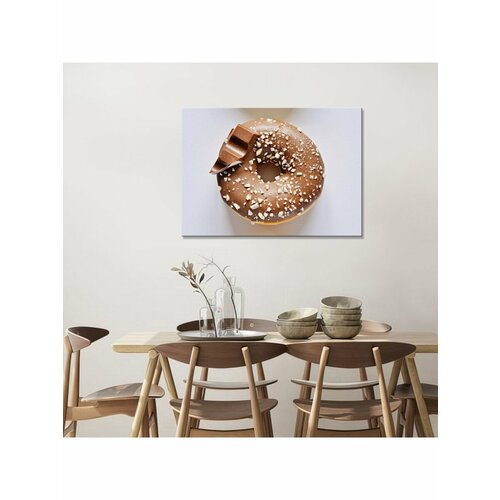 Картина на холсте с подрамником Шоколадный пончик 40х60