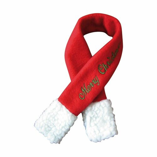 NOBBY Шарф для собак MERRY CHRISTMAS мягкий 50 см х 6 см красный 712₽
