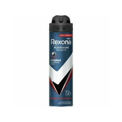 Rexona MEN Дезодорант - спрей мужской Antibacterial + Невидимый 200мл. rexona дезодерант men спрей invisible ice невидимый лед 200мл