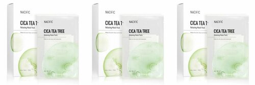 NACIFIC Маска на тканевой основе Cica Tea Tree Relaxing Mask Pack, 30 гр, 3 шт
