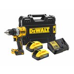 Аккумуляторная бесщеточная дрель-шуруповерт DEWALT, 18В, 90 Нм, 2000 об/мин, с 2 АКБ 5 Ач и ЗУ, в кейсе TSTAK, DCD800H2T - изображение