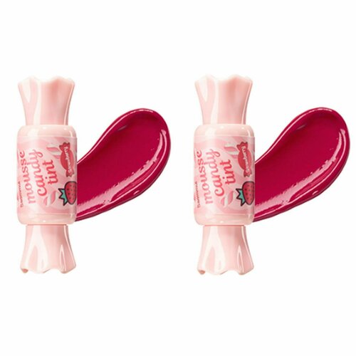 The Saem Тинт-конфетка для губ 02 Saemmul Mousse Candy Tint, 02 Strawberry Mousse, 8 гр, 2 шт