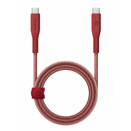 Кабель EnergEA FLOW USB-C to USB-C PD240W 5A Red 1.5 метра (CBL-FLCC-RED150M)
