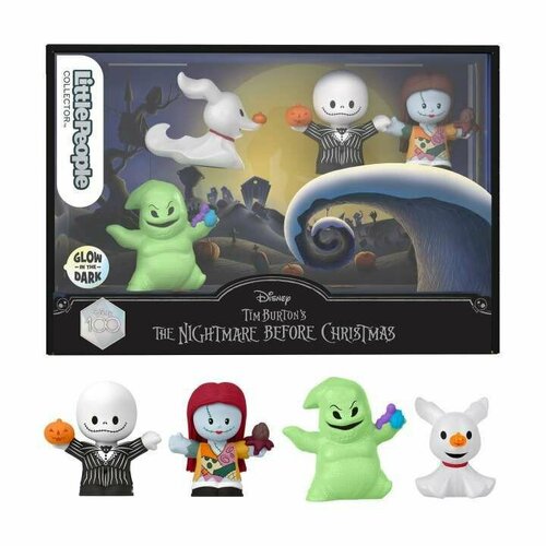 Little People Collector Disney Tim BurtonS the Nightmare Before Christmas Set, 4 Figures - Литл Пипл Кошмар перед Рождеством Тима Бертона HNW96