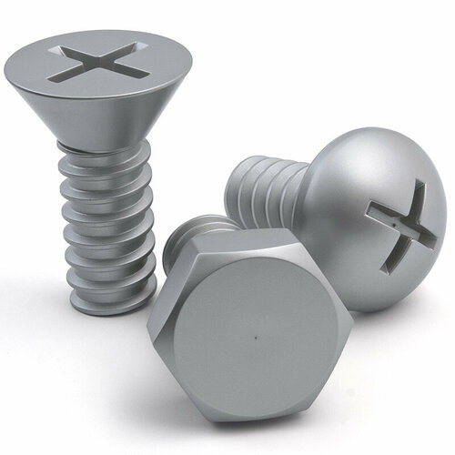 Набор вешалок Qualy Screw 3 шт серый