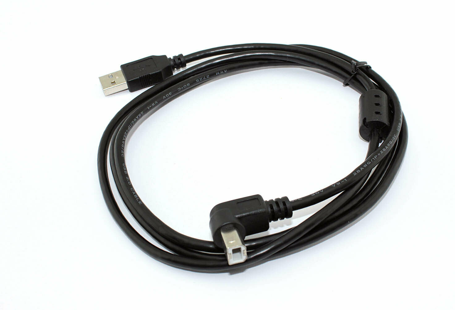 Кабель USB 2.0 на USB-B угол вниз 1,5 м