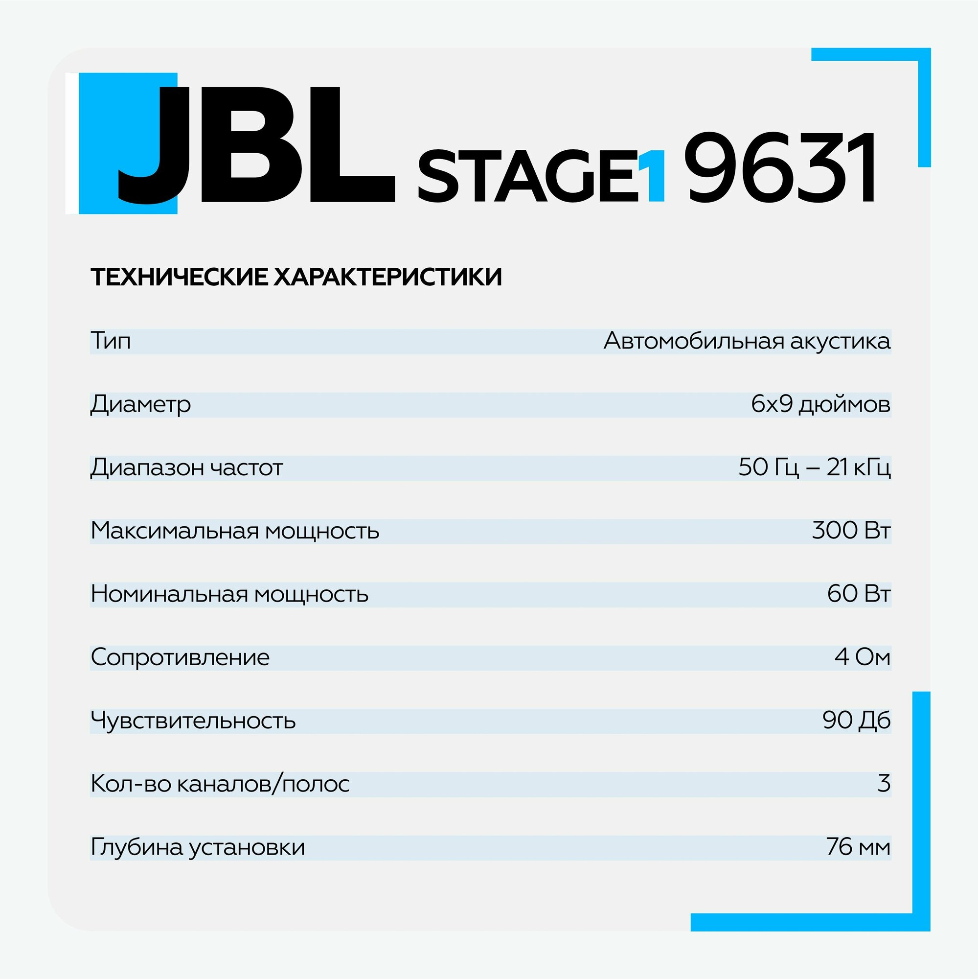 Колонки автомобильные JBL , коаксиальные, 300Вт, комплект 2 шт. - фото №11