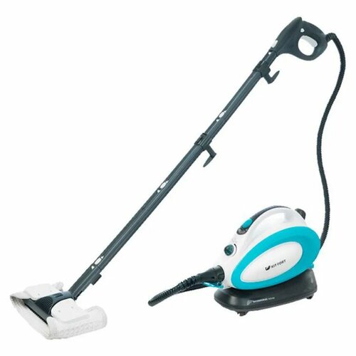 Пароочиститель напольный Kitfort КТ-914 1500Вт белыйголубой 1434000₽