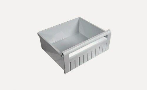 Изображение товара Ящик верхний/средний м/к холодильника Stinol/Indesit/Ariston, размеры 450х390х200 (передняя стенка)х170 (задняя стенка) мм, белый пластик