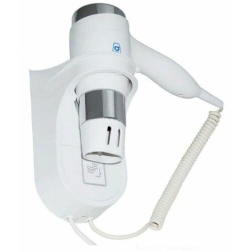 Фен G-TEQ 8719S настенный 1200Вт белый и серебристый 570200₽