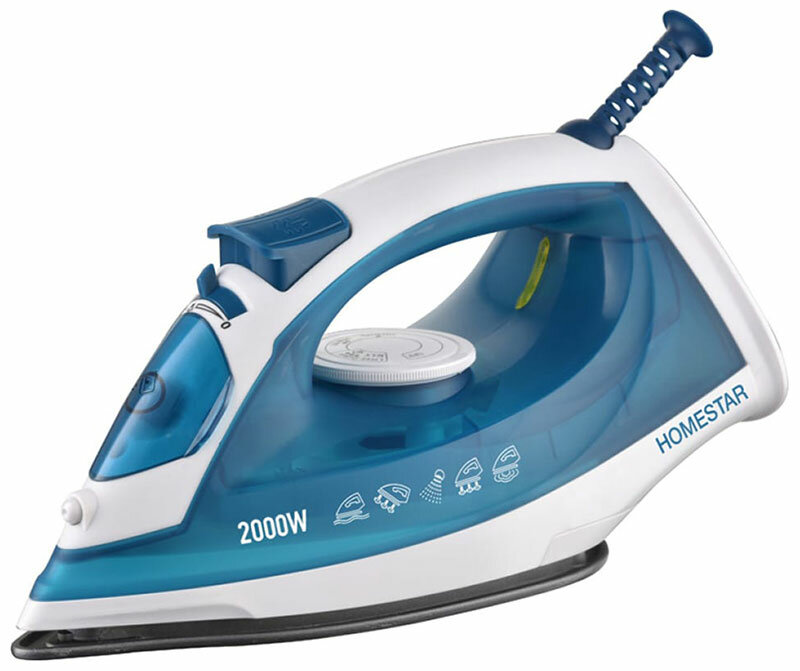 фото Утюг Homestar HS-4010, тефлон, бело-синий (105378)