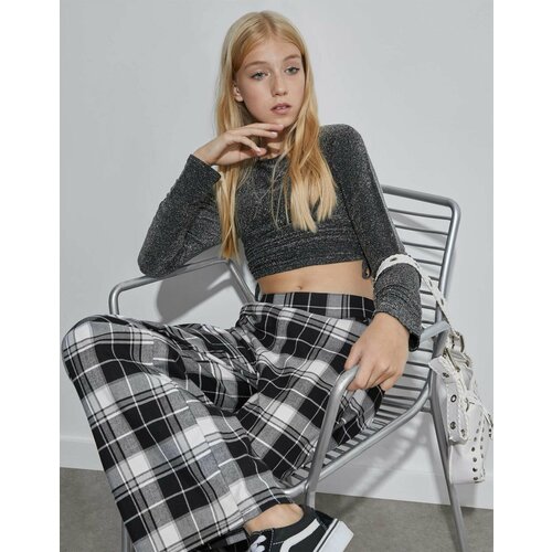 фото Брюки gloria jeans, размер 11-12л/152 (38), черный, белый