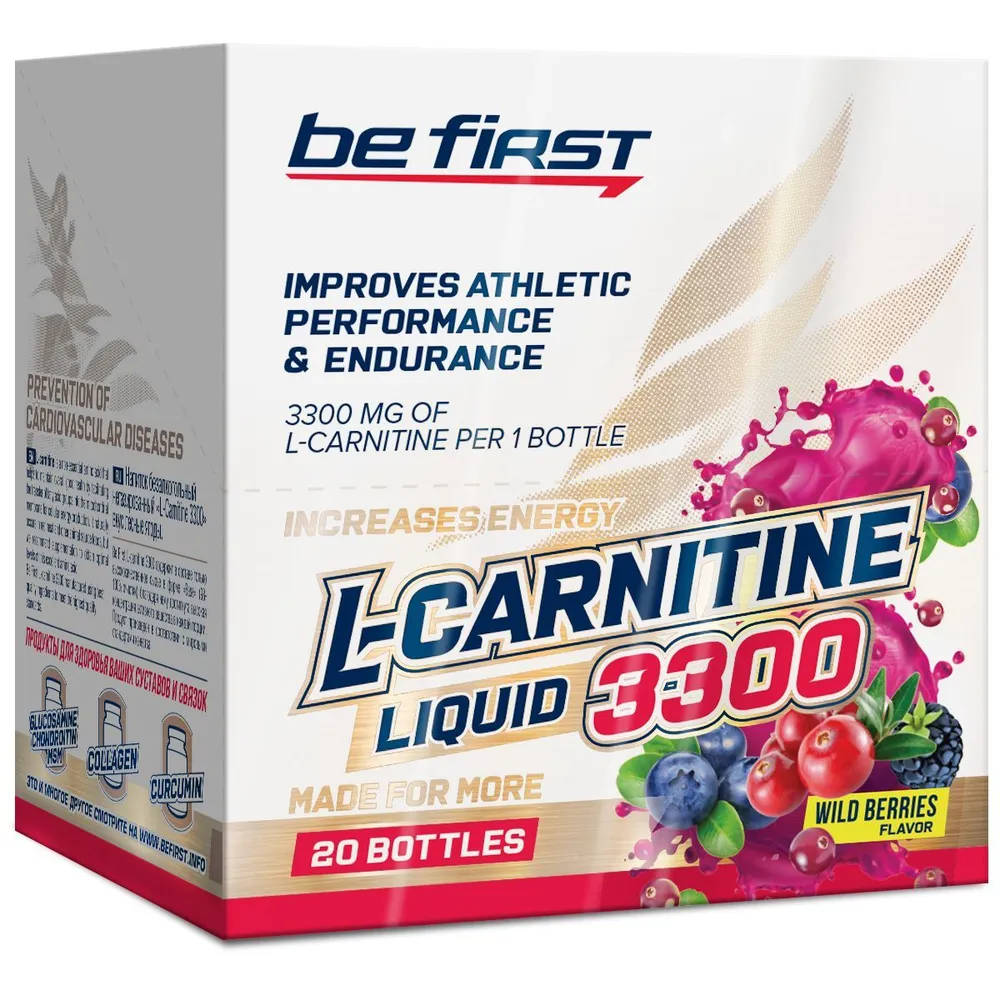 Л-Карнитин в ампулах Be First L-Carnitine 3300 лесная ягода 20*25 мл 20*25 мл