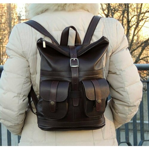 фото Рюкзак kalinovskaya, фактура зернистая, коричневый