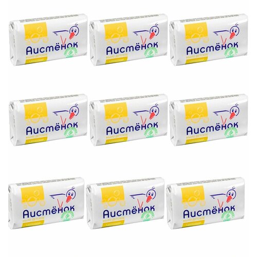 Аистёнок Мыло детское с молочными протеинами 70 г 9 шт 608₽